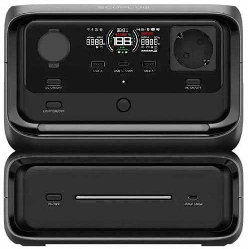 Centrala electrica portabila EcoFlow RIVER 3 Max cu baterie suplimentara  EB300 (286Wh)