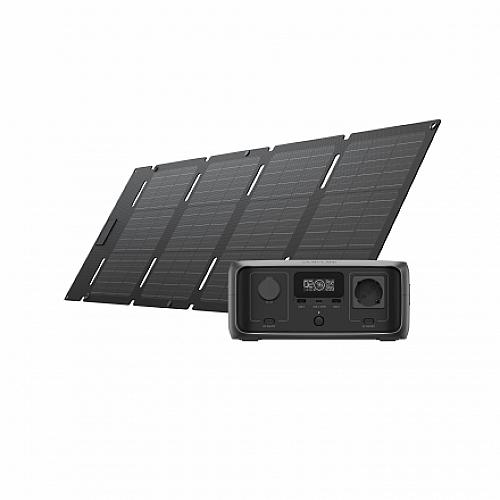 Set EcoFlow RIVER 3 UPS + 45W Portable Solar Panel (Type-C)